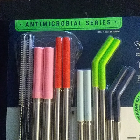 13 Piece Stainless Steel Reusable Straws by Manna - Picture 2 of 9